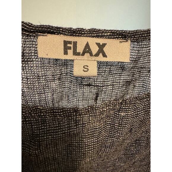 FLAX 2 piece Set 100% Linen Box Top Wide Leg Pants S - Picture 2 of 7